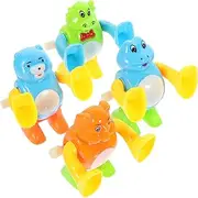 KOMBIUDA 4Pcs Portable Cartoon Clockwork Wear Resistant Playthings Fun Educational Enhances Tactile Skills Color Discrimination for Playtime Activities