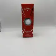 Callaway 3 Chrome Soft Golf Balls White Soft Fast Core - New