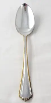 KNIGHTSBRIDGE by Heritage Gold-Plate Teaspoon 6" NEW NEVER USED