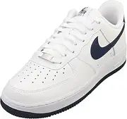 [Nike] Air Force 1 '07 Men's Shoes (FJ4146-104, White/White/Midnight Navy), White/Midnight Navy-white, 8