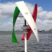 2000W / 2500W Windmill Generator Low Speed 3 Blades Wind Turbine Kit 12V / 24V / 48V Permanent Magnetic Levitation Vertical Axis Wind Power Generator for Home Roof,Multi Colored,2500W12V