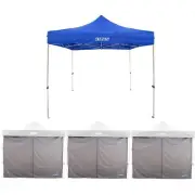 Adventure Kings Portable UPF50+ Gazebo 3x3m + 3xGazebo Side Wall 2.85x2.85m
