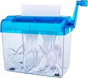 Portable Hand Shredder Office Mini Manual Paper Cut for A6, folded A4 portrait, capacity 1.5L straight cut