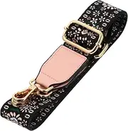 SEWACC 1pc Flower Prints Adjustable Shoulder Bag Strap Replacement for Handbags Stylish and Durable Accessory with Easy Install Metal Buckles for Fashionable Looks