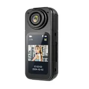 Tiny Thumb Action Camera, Mount Anywhere, Small Body with Spring Clip, Portable Vlogging Camera for Cycling, Motorcycle and More, Black