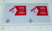 Pair Buddy L Sand & Stone (red) Dump Truck Stickers BL-055
