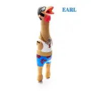 CHARMING PET RUBBER CHICKENS TOY SQUAWKER SQUEEKY FOR DOGS LARGE EARL