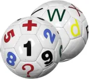 Soccer Balls with Colorful ABC & 123 Designs for Happy Little Explorers Size 2