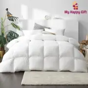 Giselle Duck Down Feather SUPER KING Size Quilt 700GSM Blanket Duvet Cover White