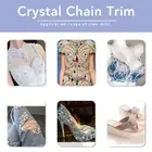 40PCS Crystal Chain Trim 10mm Bright Symmetrical Four Holes Decor Jewelry *