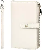 [Lychii] RFID Travel Passport Wallet Organizer, Slim Leather Passport Holder Case for Passports, Credit Cards, Tickets, Money, Travel Documents Essentials, Beige, 11 x 15.5 x 2.0 cm, Contemporary
