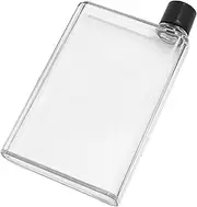 DUDOK Flat Water Bottle, 350ml & 420ml, Transparent, Multi Color, Reusable, BPA Free, School, Gym, Cycling, Hiking