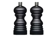 2x Mastercraft 12cm Classic Capstan Salt & Pepper Mill Kitchen Spice Grinder BLK