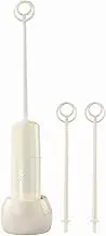 DOOBAANN Handheld Electric Baby Formula Mixer,Electric Milk Frothers,Handheld Drink Mixer(Beige)