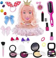 Hair Styling Doll Head, Kids Hairdressing Mannequin Head, Pretend Play Styling Head, Mannequin Head, Hair Braiding Doll Head, Biuld Chic Mannequin Head, Functional Kit For Hair Styling