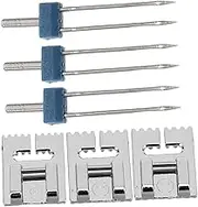 Anneome Home Sewing Needles 2mm 3mm 4mm Twin Stretch Needles Versatile Sewing Machine Accessories for Embroidery Crafts