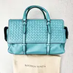 義大利正品 BOTTEGA VENETA BV MONACO 絕美湖水綠編織包･手提包･全球限量款 (9.9成新)