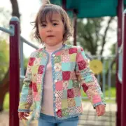 Tic Tac Toe child's patchwork jacket size 3-8 Melly & Me paper pattern