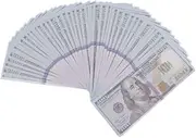 50pcs US 100 Play Bills - Paper Bills - Looks Like Real US Money - Teach , Counting and Math with Play Money New