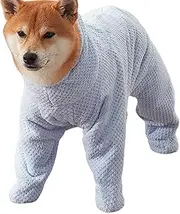 Dog Drying Coat, Soft Coral Fleece Dog Drying Towel Robe, Adjustable Absorbent Dogs Drying Robe, All-Season Dressing Gown, Quick Dry Bath Towel For Small Medium & Large Dogs