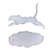 Unisex Handmade Running Panther Moulds Leopard Shaped Silicone Animal Mold for Craft Luggage Bag Tag DIY Resin Trinket Clear