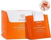 Modelones Nail Polish Remover Pads, 50 PCS Professional Acetone Nail Polish Remover Wipes Individually Wrapped Wet Wipes Easily & Quickly/Lemon-Low Odour/Glycerin Moisturizing/Big Size/Portable
