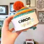 Caron Cakes White Truffle 7.1 oz/200 g Self-Striping Yarn RARE Discontinued