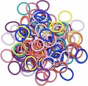 100 Pcs Elastic Baby Hair Ties Rainbow Mini Hair Bands Kid Ponytail Holders for Baby Girl Toddler Color
