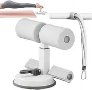 Sit Up Machine, Adjustable Sit Up Rod, Color Black & White Abdominal Trainer, Suction Cup Floor Holder, Adjustable Resistance, Ideal for Home Gym, Core and Workouts