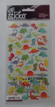Sticko Mini Dinosaurs Scrapbook Sticker Sheet