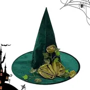 [Generic] Witch Hat,Floral Vine Witch Caps - Carnival Witch Hat Floral Vine Decor Wizard Hat for Women Girls Headwear Accessory