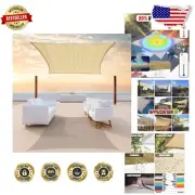 Custom 6' x 6' Beige Sun Shade Sail Canopy - Heavy Duty UV Block & Waterproof
