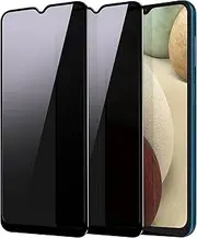 [YWXTW] Privacy Screen Protector for Samsung Galaxy A12/A13/A13 LTE/A32 5G/A03S/A02S, Upgraded Anti Spy Anti Peeping Tempered Glass Protector, 2-Pack (Black)