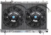 2 Row Aluminum Radiator + Fans ，Compatible With Chrysler Neon ，Compatible With Dodge Neon ，Compatible With Plymouth 2363 Neon 2001-2003