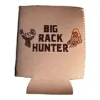 Big Rack Hunter Hunting Beer Coozie Funny gag gift white elephant can cooler