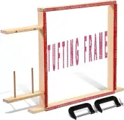 70x70cm Large Tufting Frame Rug Tuft Frame Punch Needle Frame Carpet Making