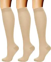 Compression Socks for Women & Men (3 pairs) - Best Support for Nurses, Running, Hiking, Recovery,Athletic