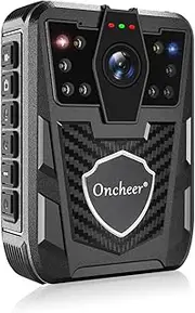 1080P Body Camera, Police Body Cam with 12H Continous Record, 64G SD Card, Shoulder and Waist Clips, Lightweight Personal Body Worn Cameras for Law Enforcement, Security Guards, Cycling Trip