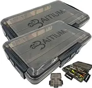 Baitium XTRAseal Waterproof Fishing Tackle Box Organizer, Tackle Boxes With Dividers, Tacklebox for Fishing, 3700 Tackle Trays, Fishing Gear (2 PACK 3700 (Tray Size : 14" x 8.9" x 2.1"))