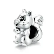 Silver plating Cute Squirrel Charm for DIY Jewelry Bracelet for Women Girl
