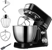 Stand Food Mixer 3 in 1 Multi Functional Kitchen Machine with 4L Bowl Automatic Blenders 6 Speed Settings Easy to Use 600W