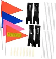 Parliky 1 Set Bike Safety Flag with Durable Flagpole Mounting Brackets for Bike Trailers Color Flags for Enhanced Visibility and Safety