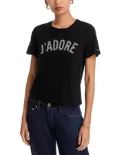 Cinq a Sept Faux Pearl Jadore Shrunken Tee