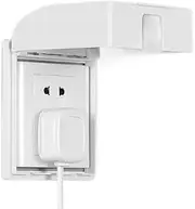 Generic White Double Touch Waterproof Socket Cover, Universal 86 Plug, Snap-On Installation, Wall Light Panel Socket Doorbell Flip Cap Cover