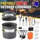 Portable Camping Cookware Cooking Pot Gas Stove Outdoor Tableware Lightweight