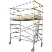 Instant Access 1.3 x 2.5 x 2.5m 225kg Aluminium Double Width Mobile Scaffold Tower