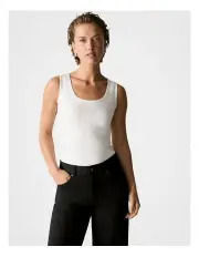 [Trenery] Organically Grown Cotton Tank in Marshmallow