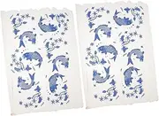 NOLITOY 2 Pcs Ceramic Transfer Paper and Porcelain Underglaze Decals for Pottery Handmade High Temperature Clay Transfers Classic Floral Design for Ceramic Art