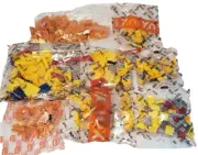 7 Sealed Packs Mega Construx Blocks Blox Building Orange Yellow