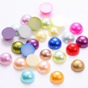 FLAT BACKED HALF PEARLS - ASSORTED SIZES AND COLOURS BEAD CRAFT